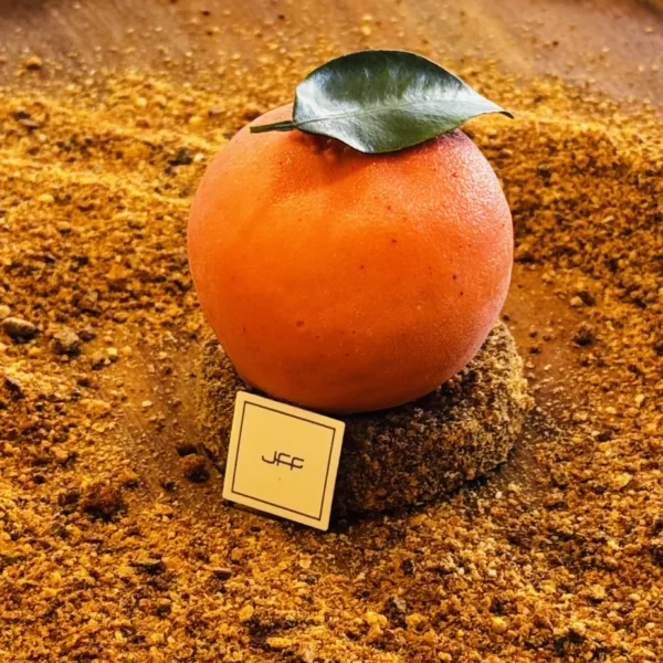 Mandarine au praliné de pain grillé